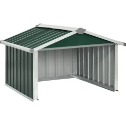 vidaXL Overkapping voor robotmaaier 92x97x63 cm staal groen