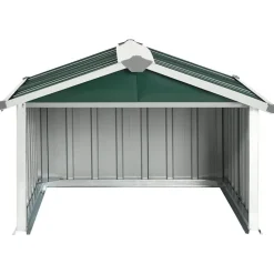 vidaXL Overkapping voor robotmaaier 92x97x63 cm staal groen