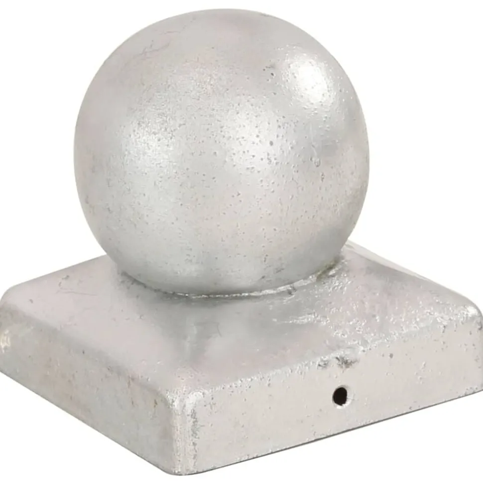 vidaXL Paalkappen 6 st bol 71x71 mm gegalvaniseerd metaal