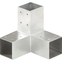 vidaXL Paalverbinding Y-vorm 71x71 mm gegalvaniseerd metaal