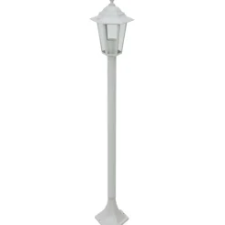 vidaXL Paalverlichting voor tuin E27 110 cm aluminium wit 6 st
