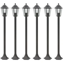 vidaXL Paalverlichting voor tuin E27 110 cm aluminium brons 6 st