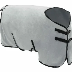 vidaXL Paardendeken Volledig Lichtgrijs en Roze 75 cm Polyester