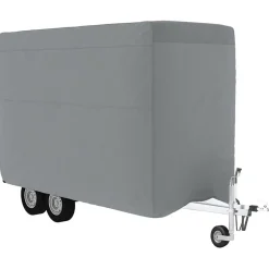 vidaXL Paardentrailerhoes 334x148x230 cm vliesvlies grijs