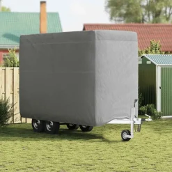vidaXL Paardentrailerhoes 334x148x230 cm vliesvlies grijs