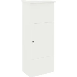 vidaXL Pakket inwerp box met opslag Wit 44,5 x 29 x 110,5 cm Staal
