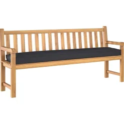 vidaXL Palet Kussen Zwart 180 x 40 x 8 cm Oxford Stof