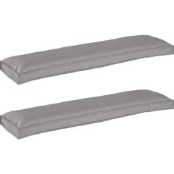 vidaXL Pallet Kussen Set 2 pcs Grijs 150 x 40 x 8 cm Oxford Stof