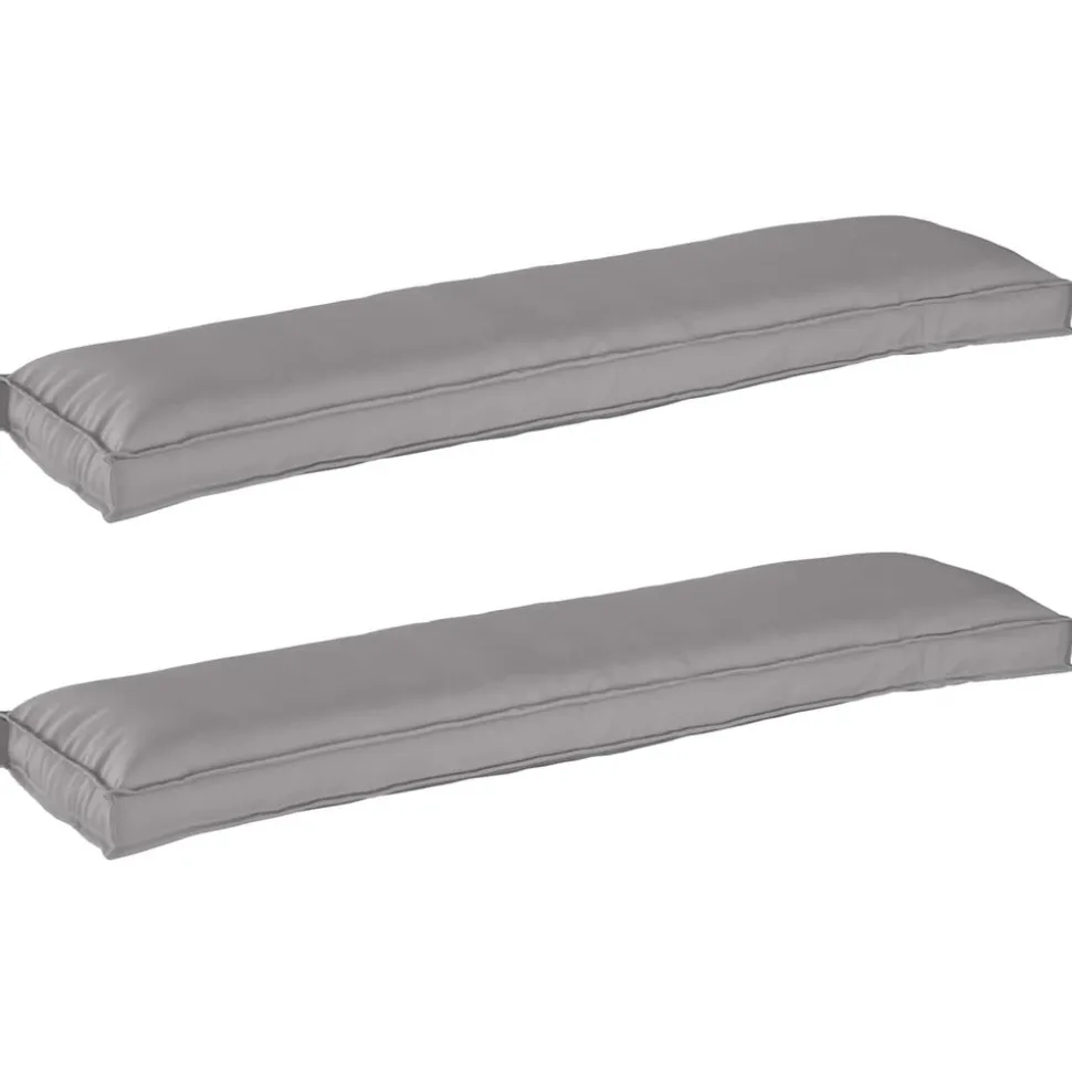 vidaXL Pallet Kussen Set 2 pcs Grijs 150 x 40 x 8 cm Oxford Stof