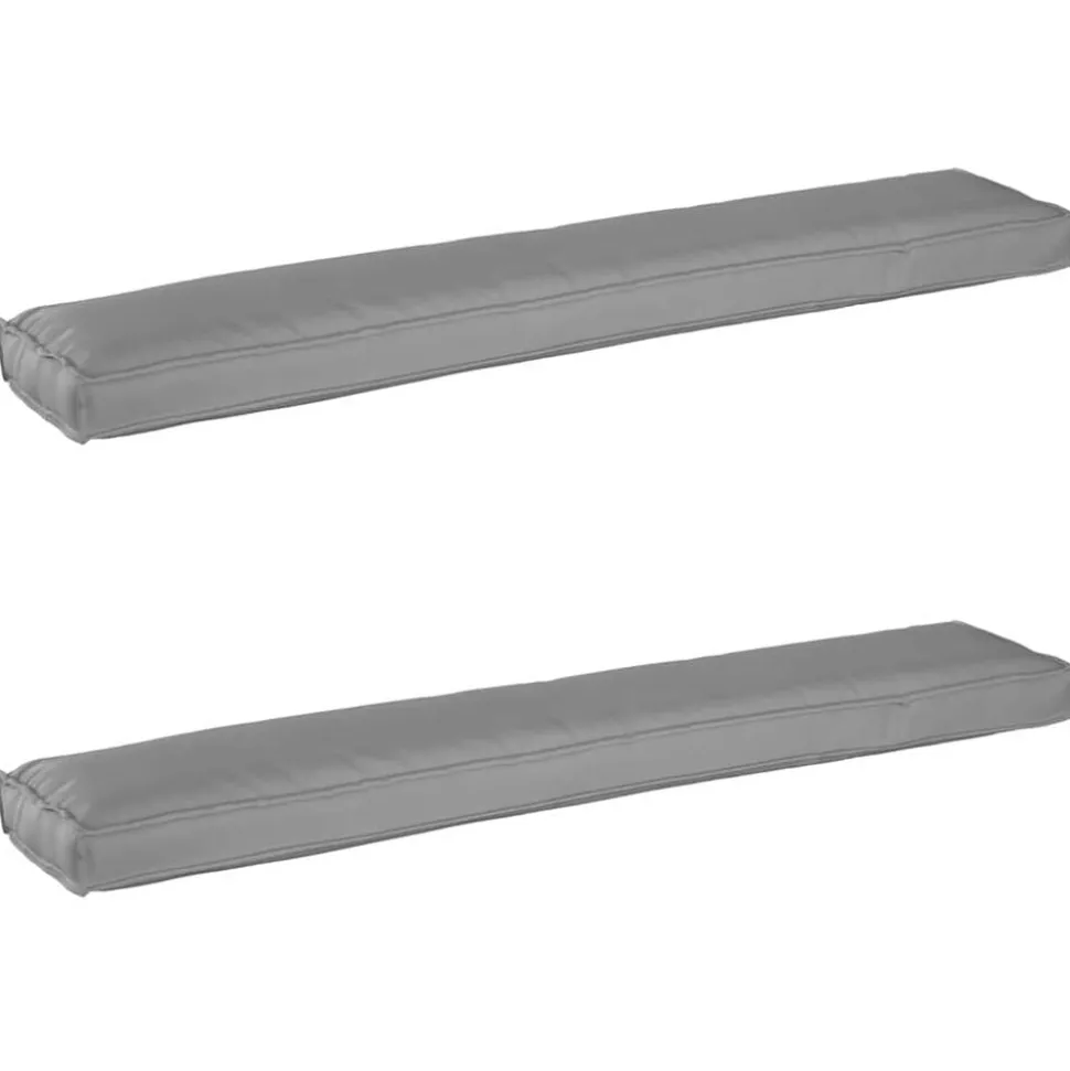 vidaXL Pallet Kussen Set 2 pcs Grijs 200 x 40 x 8 cm Oxford stof