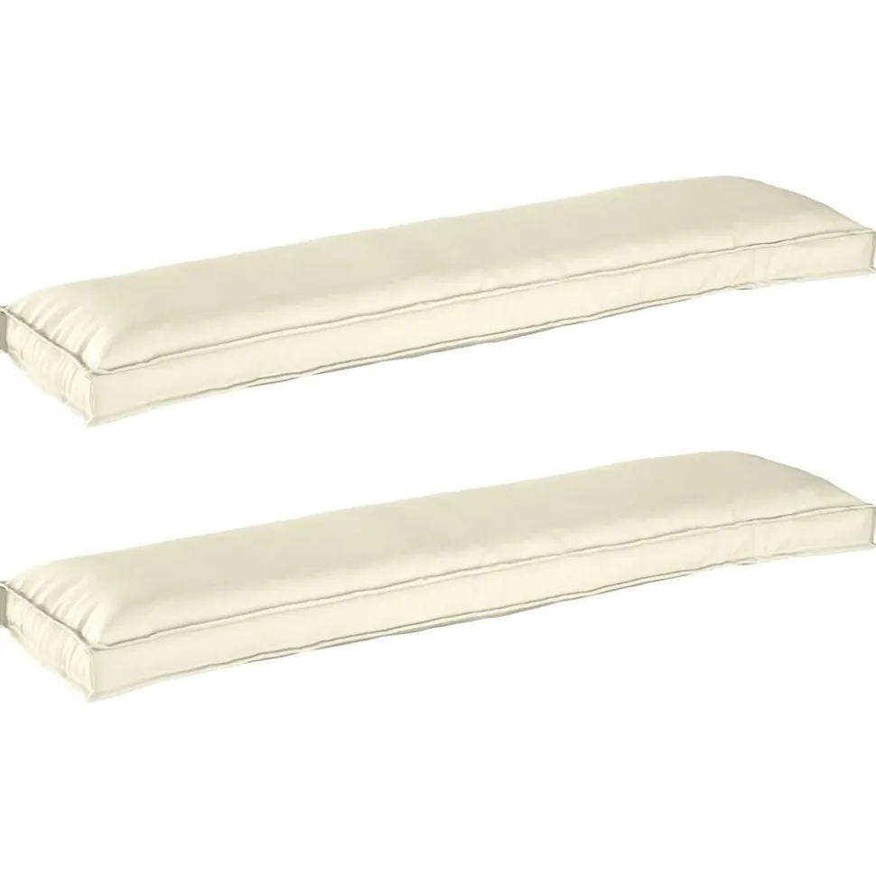 vidaXL Pallet Kussen Set 2 pcs Crème 150 x 40 x 8 cm Oxford Stof