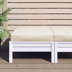 vidaXL Palletkussen 60x60x9,5 cm oxford stof crèmekleurig