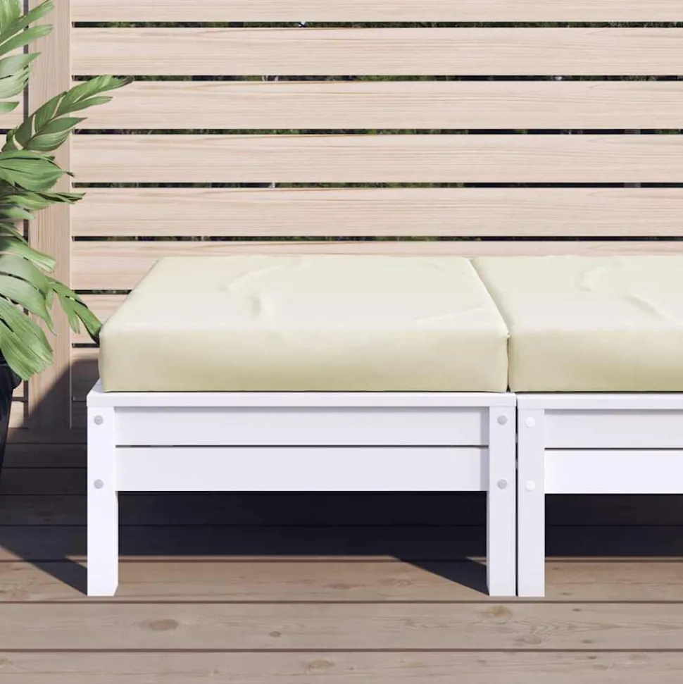 vidaXL Palletkussen 60x60x9,5 cm oxford stof crèmekleurig