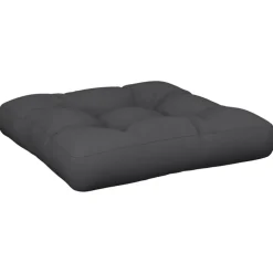 vidaXL Palletkussen 50x50x12 cm stof zwart
