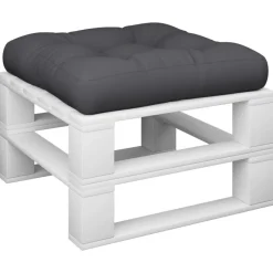 vidaXL Palletkussen 50x50x12 cm stof zwart