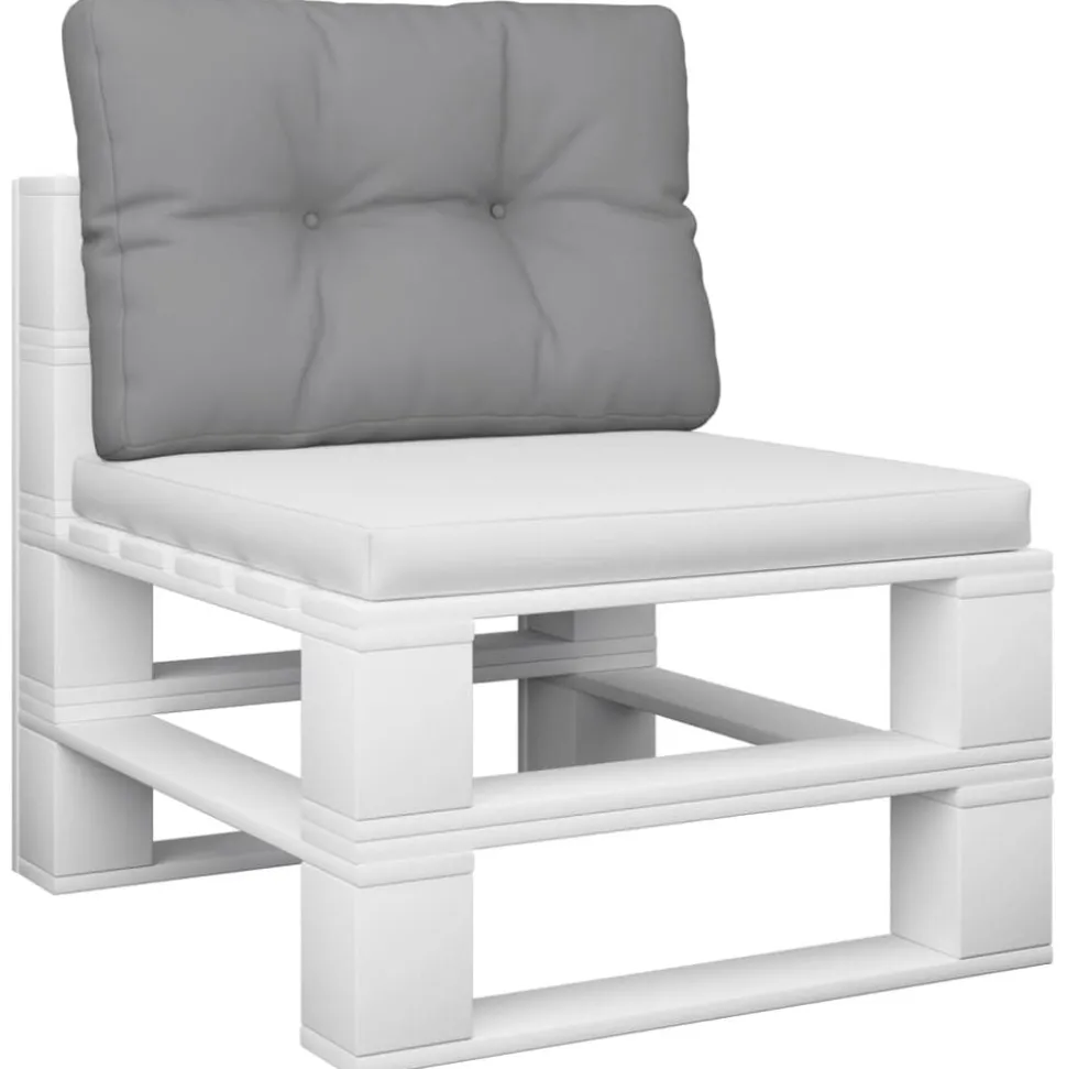 vidaXL Palletkussen 50x40x12 cm stof grijs
