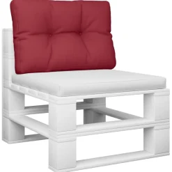 vidaXL Palletkussen 50x40x12 cm stof wijnrood