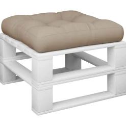 vidaXL Palletkussen 50x50x12 cm stof taupe