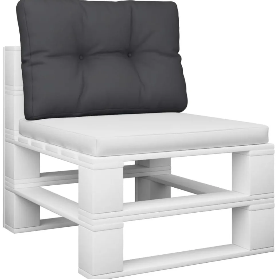 vidaXL Palletkussen 50x40x12 cm stof zwart