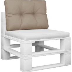 vidaXL Palletkussen 50x40x12 cm stof taupe