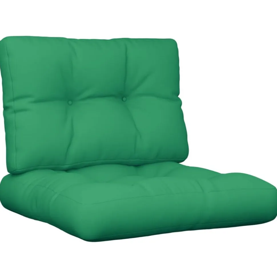 vidaXL Palletkussens 2 st stof groen