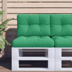 vidaXL Palletkussens 2 st stof groen