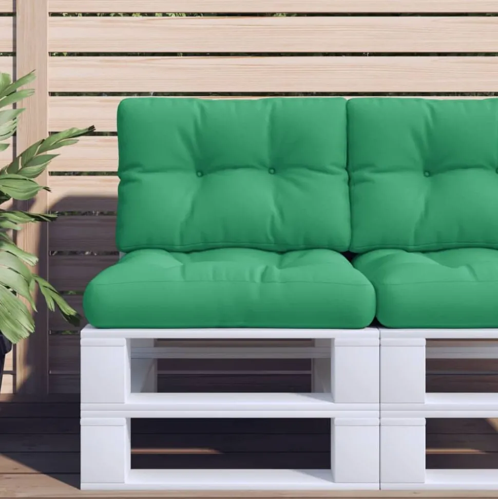 vidaXL Palletkussens 2 st stof groen