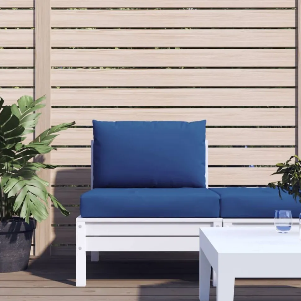 vidaXL Palletkussens 2 st oxford stof blauw