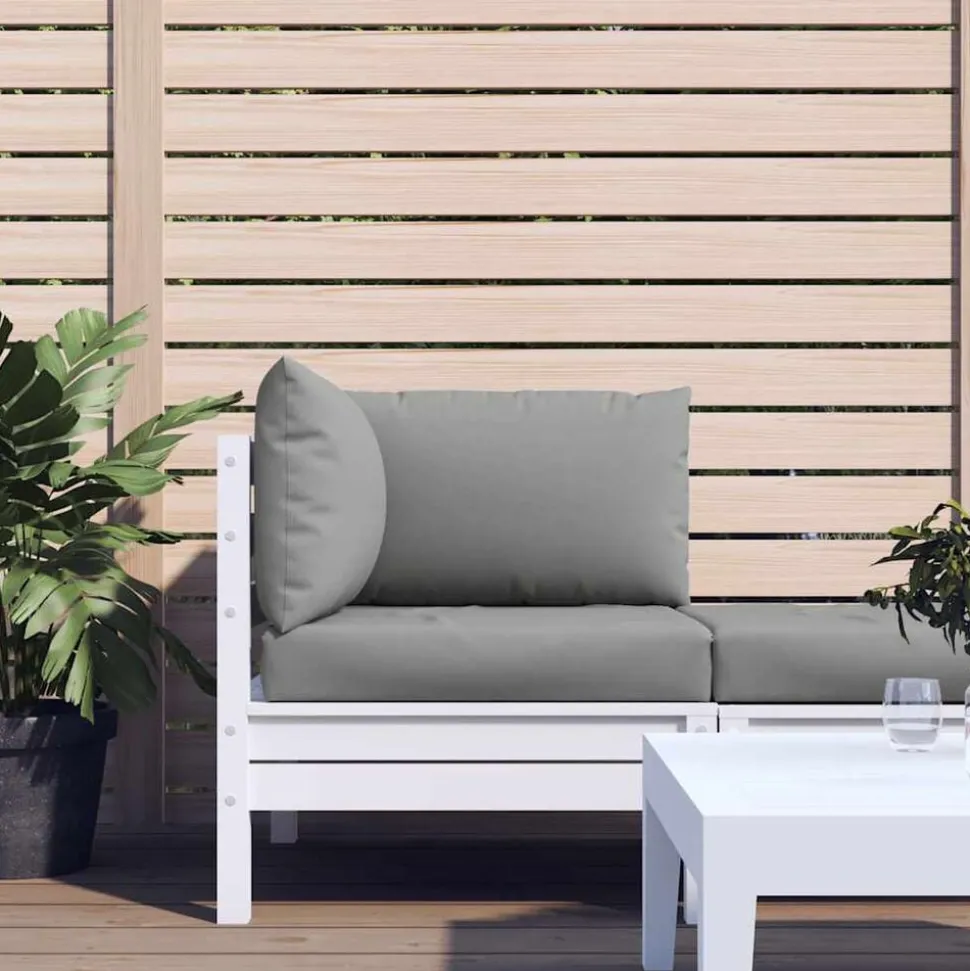 vidaXL Palletkussens 3 st oxford stof grijs