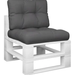 vidaXL Palletkussens 2 st stof antracietkleurig