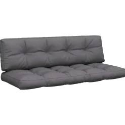 vidaXL Palletkussens 2 st stof antracietkleurig