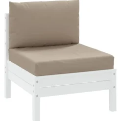 vidaXL Palletkussens 2 st oxford stof taupe