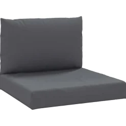 vidaXL Palletkussens 2 st stof antraciet
