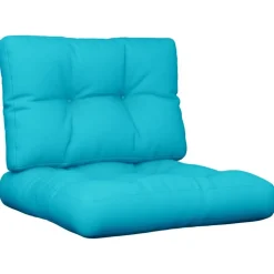 vidaXL Palletkussens 2 st stof turquoise