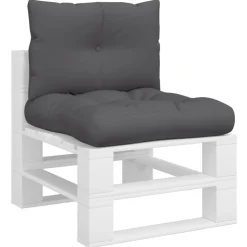 vidaXL Palletkussens 2 st stof antracietkleurig