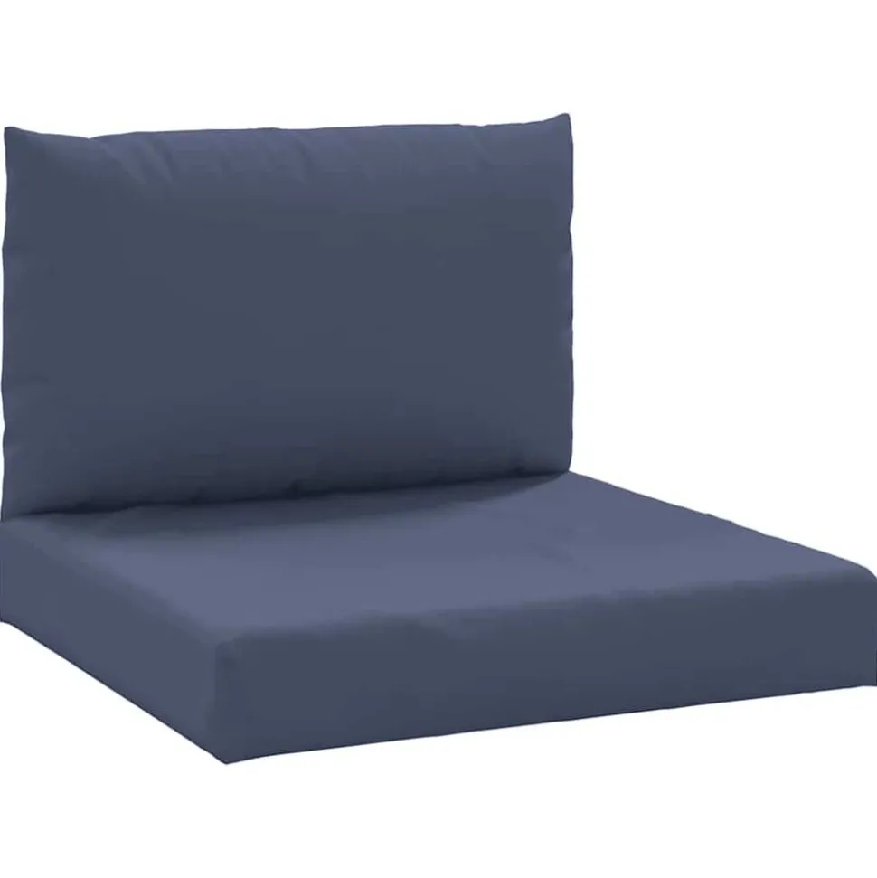 vidaXL Palletkussens 2 st stof marineblauw