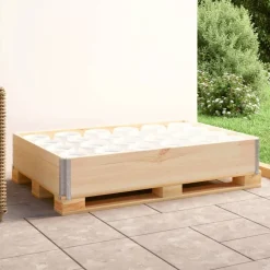 vidaXL Palletopzetrand 80x120 cm massief grenenhout