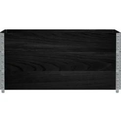 vidaXL Palletopzetranden 3 st 120x80 cm massief grenenhout zwart