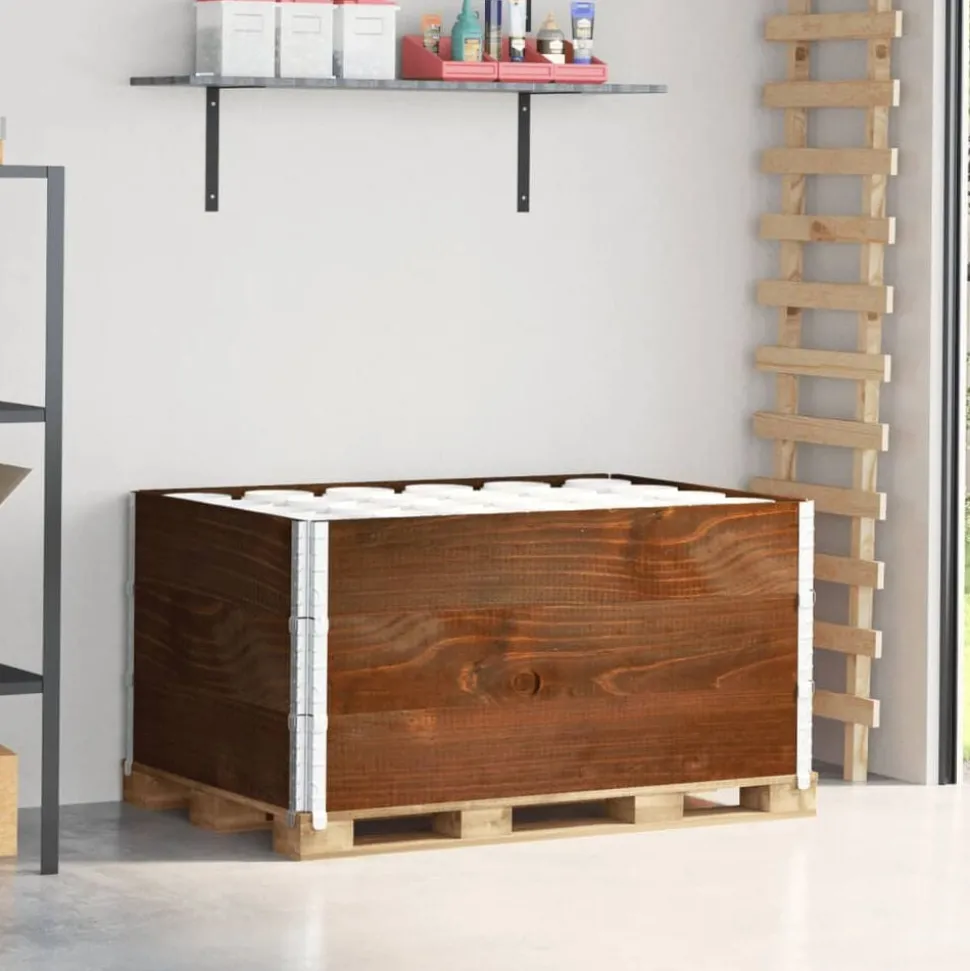 vidaXL Palletopzetranden 3 st 120x80 cm massief grenenhout bruin