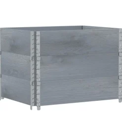 vidaXL Palletopzetranden 3 st 80x60 cm massief grenenhout grijs