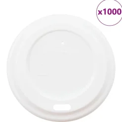 vidaXL Papieren koffiebekerdeksels Ø60 mm 4oz 1000 st kunststof wit