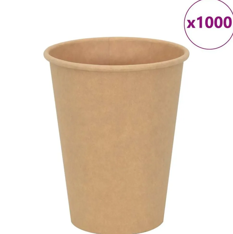 vidaXL Papieren koffiekopjes 1000 st 12oz 300 ml bruin