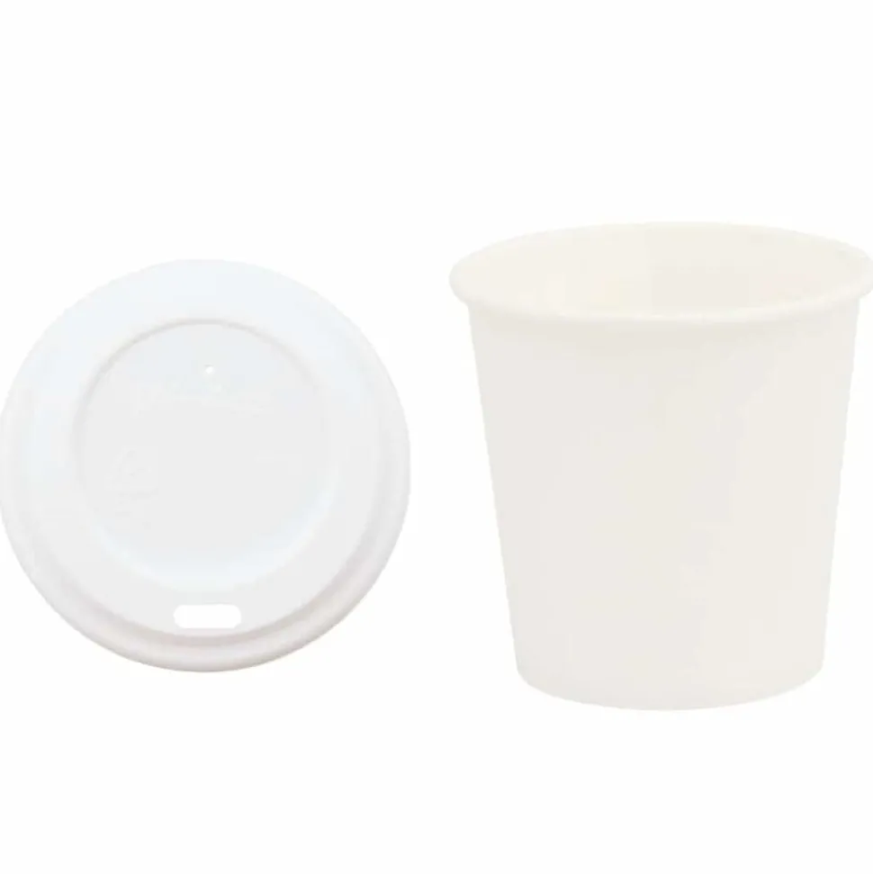 vidaXL Papieren koffiekopjes met deksel 1000 st 4oz 100 ml