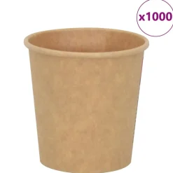 vidaXL Papieren koffiekopjes 1000 st 4oz 100 ml bruin