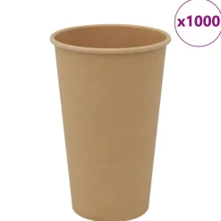 vidaXL Papieren koffiekopjes 1000 st 16oz 400 ml bruin