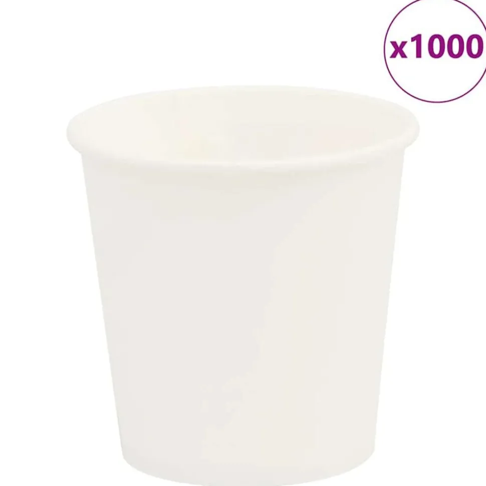 vidaXL Papieren koffiekopjes 1000 st 4oz 100 ml wit