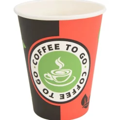 vidaXL Papieren koffiekopjes 1000 st 12oz 300 ml rood en zwart