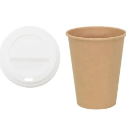 vidaXL Papieren koffiekopjes met deksel 1000 st 12oz 300 ml
