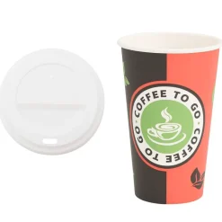 vidaXL Papieren koffiekopjes met deksel 1000 st 16oz 400 ml