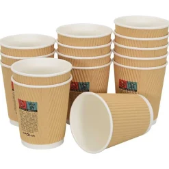 vidaXL Papieren koffiekopjes 500 st 8oz 200 ml bruin